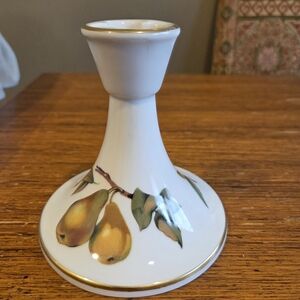 Royal Worcester Evesham Gold Candlestick